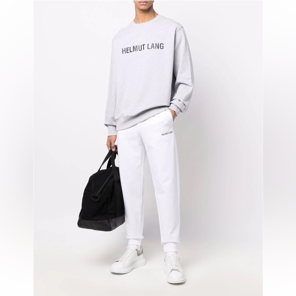 Helmut Lang White logo-print track pants for Men Size Medium